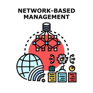 Network based management system administering global data 스톡 일러스트