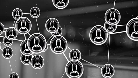Network being visualized in dark UI, sho... | Stock Video | Pond5