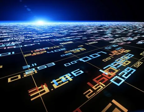 Network big data technology, data transmission and storage Stock Illustration