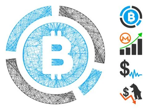 Network Bitcoin Diagram Vector Mesh Stock Illustration