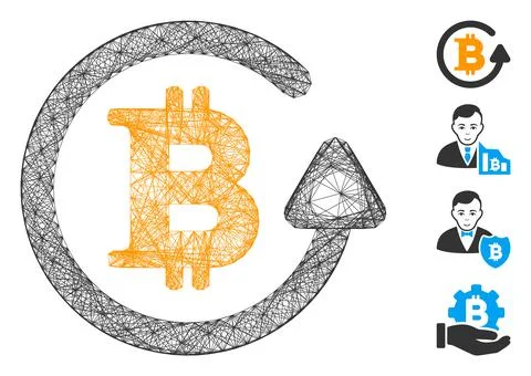 Network Bitcoin Refund Vector Mesh Ilustración de archivo