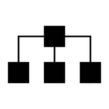 Network black color icon . Illustrazione stock