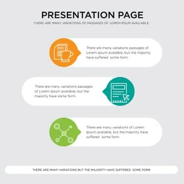 Network, Blank, Mail and tea presentation Stock Illustration