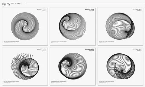 Network blend lines abstract logo design template. Modern dynamic lines circle. Stock Illustration