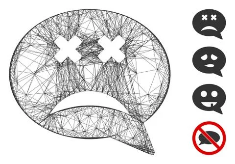 Network Blind Smiley Message Vector Mesh Stock Illustration