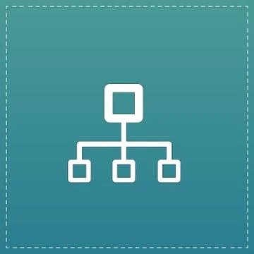 Network block diagram Illustrazione stock
