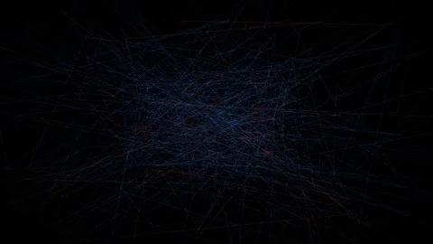 Network of blue lines creating a digital web on a dark Stock Footage 340151819