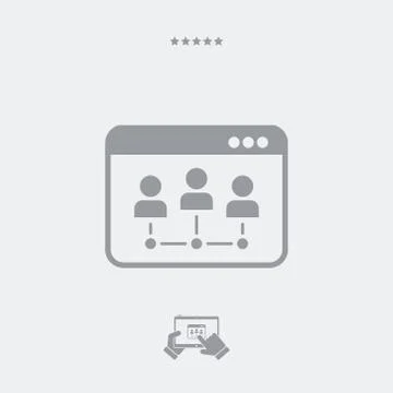 Network box computer icon Stock-Illustration