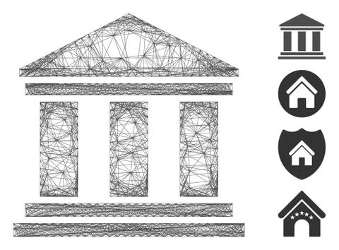 Network Building Vector Mesh Ilustración de archivo