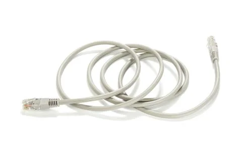 Network cable and plugs Stock Photos