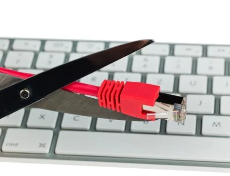 Network cable of a computer Stock Photos