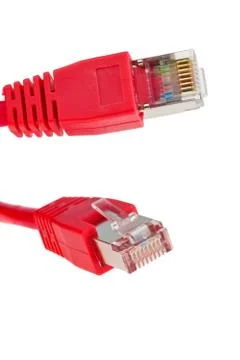 Network cable of a computer Stock Photos