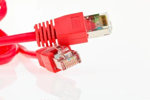 Network cable from a computer Stock Photos