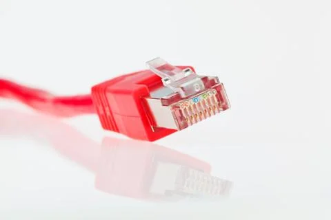 Network cable from a computer Stock Photos