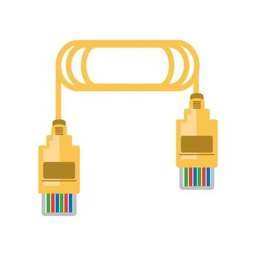 Network cable connection Stock Illustration