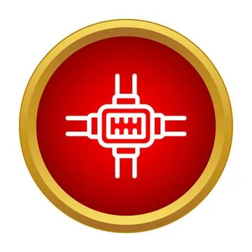 Network cable connector linking data connections icon Stock-Illustration
