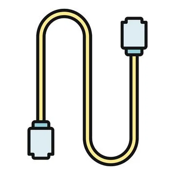 Network cable creating connection for technology hardware Illustrazione stock