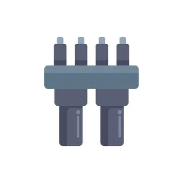 Network cable with four connectors providing stable connection Stockillustratie
