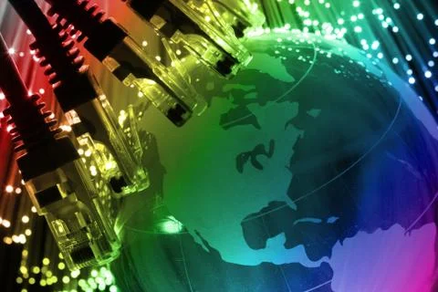 Network cable global Foto stock