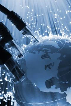 Network cable global Stock Photos