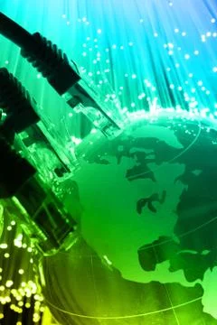 Network cable global Stock Photos