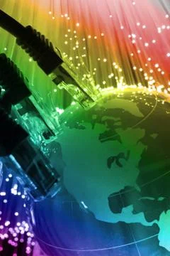 Network cable global Stock Photos