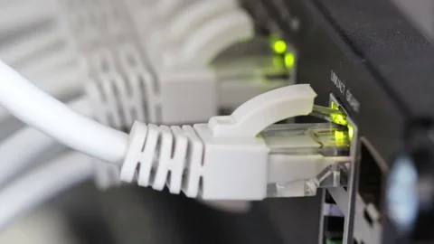 Network cable, hardware Video stock 82171526