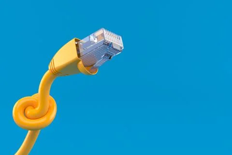 Network cable with knot Stock Illustration