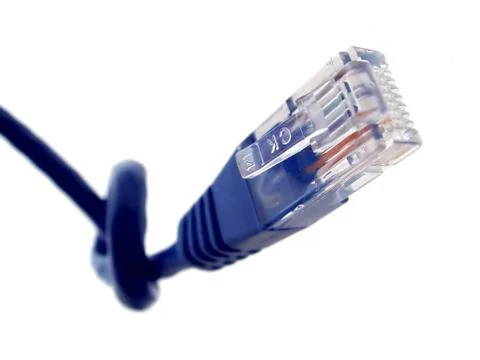Network cable with knot Stock Photos