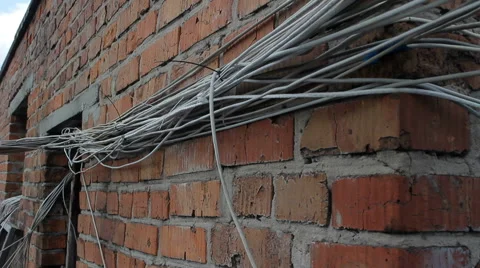 Network Cable Mess Stock Footage 58802986