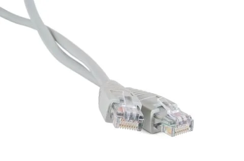 Network cable with RJ45 connectors Stock Photos