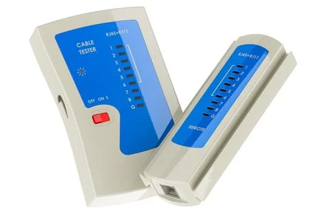 Network Cable Tester, 3D rendering 스톡 일러스트
