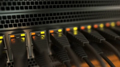 Network cables background Stock Footage 76824380