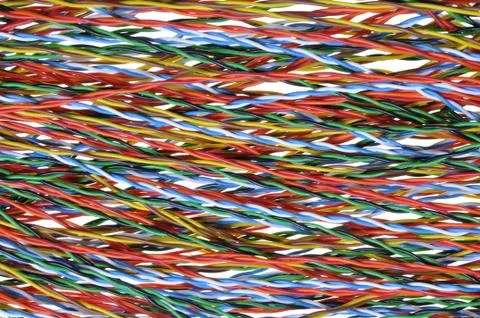 Network cables colorful Foto stock