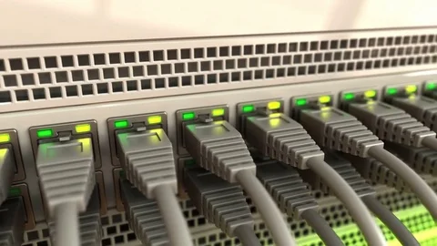 Network cables Stock Footage 76824438