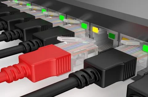 Network cables, internet concept  Stock Illustration