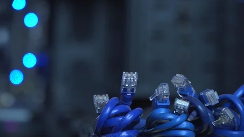 Network Cables Seamless Loop Stock Footage 88403302