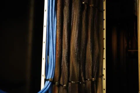 Network cables in a trunk Stock Photos