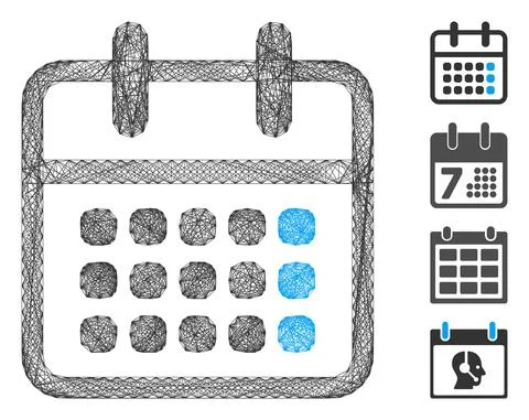 Network Calendar Month Vector Mesh Stock Illustration