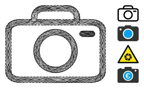 Network Camera Vector Mesh 库存插图