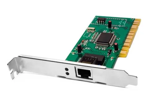 Network Card Isolated on a White Background 스톡 사진