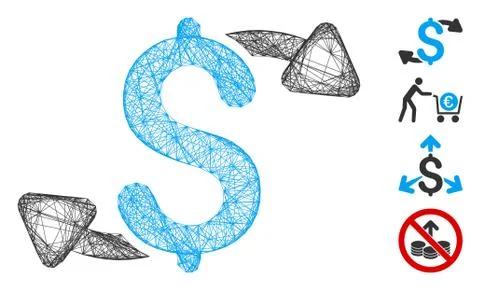 Network Cash Outs Vector Mesh Stockillustratie