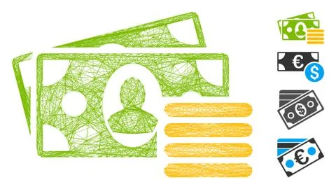 Network Cash Vector Mesh Stock Illustration