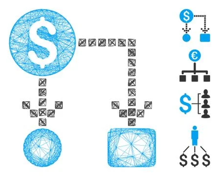 Network Cashflow Vector Mesh Illustration