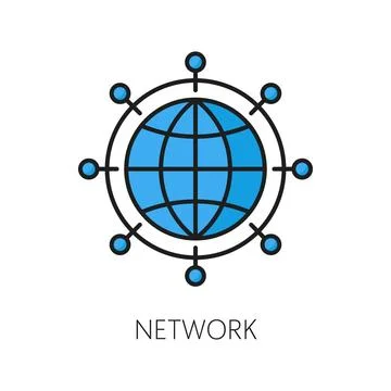 Network. CDN. content delivery network icon Illustrazione stock
