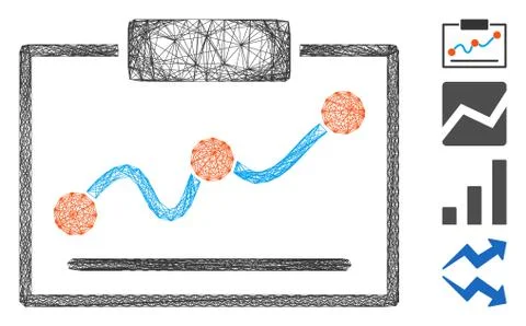 Network Chart Vector Mesh イラスト素材