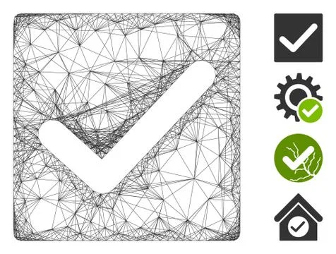 Network Check Vector Mesh Illustrazione stock