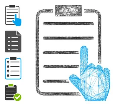 Network Choose Page Items Vector Mesh Ilustração Stock