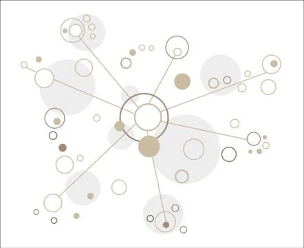 Network of the circles Stock-Illustration