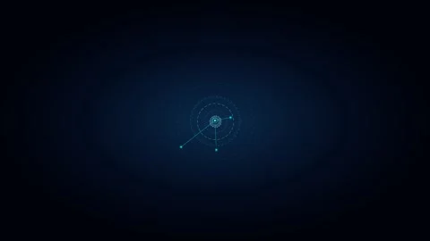Network Circular Wave Loop - Dark Blue Big Data Expansion Backdrop Stock Footage 341787303